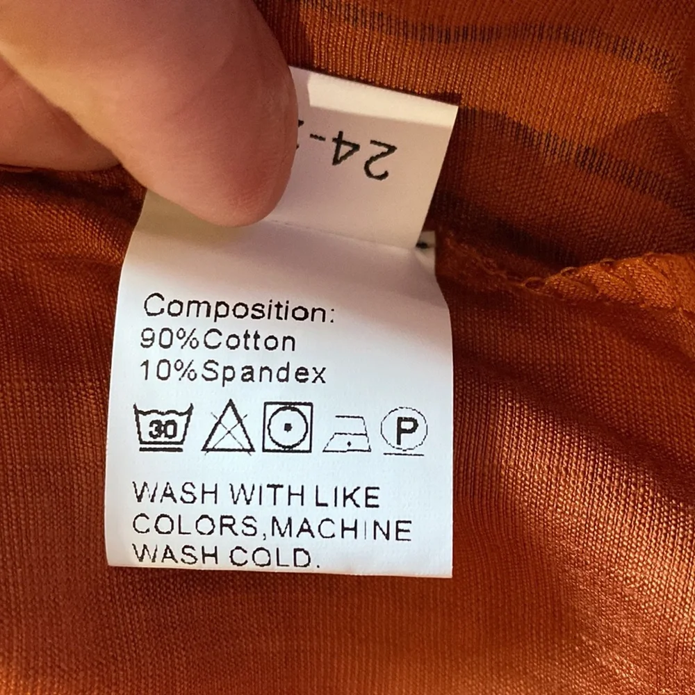 New Romanissa Brown & Black Stripe Short-Sleeve Notch Neck Top size 24-26 - Picture 8 of 11